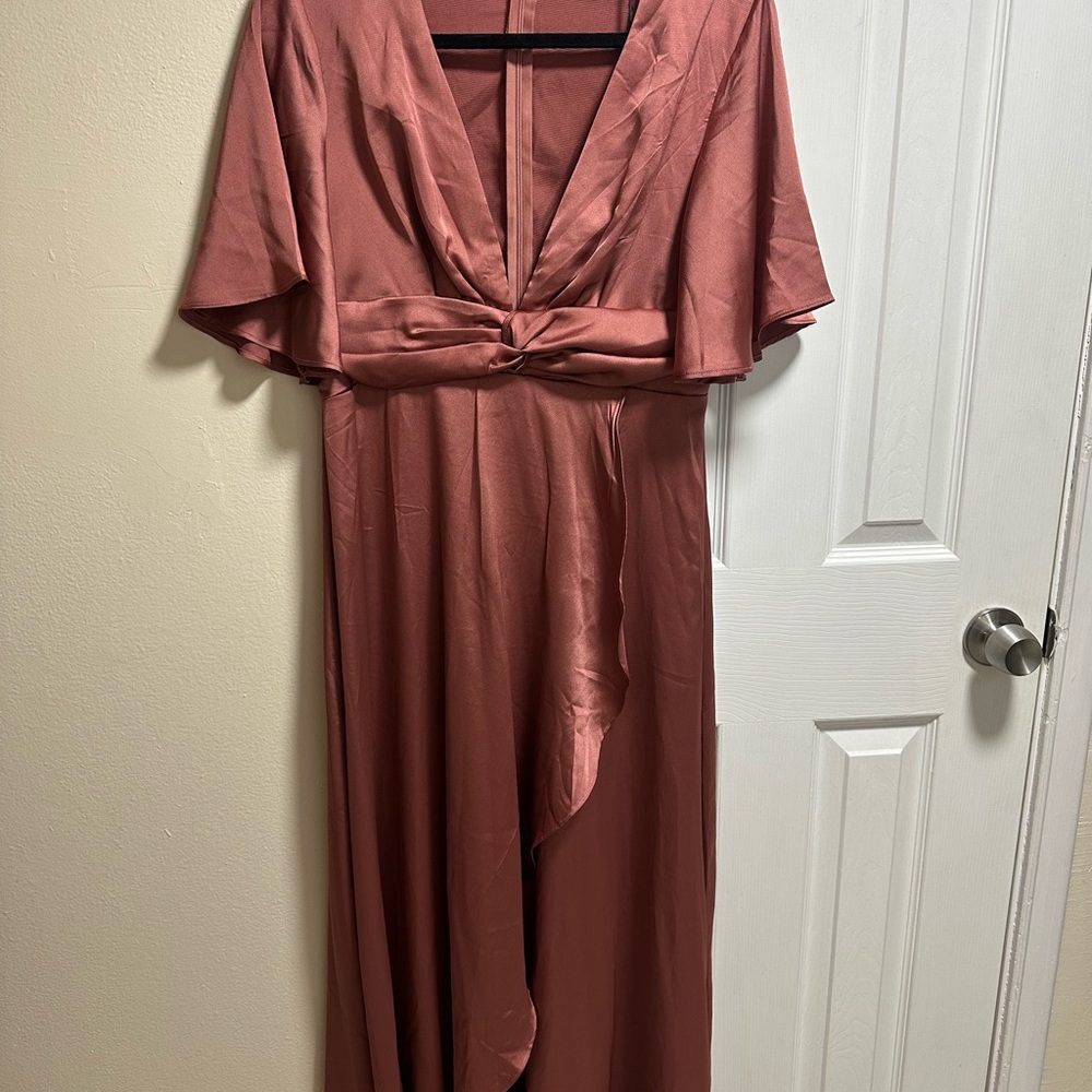 Elegant Silky Mauve Dresses